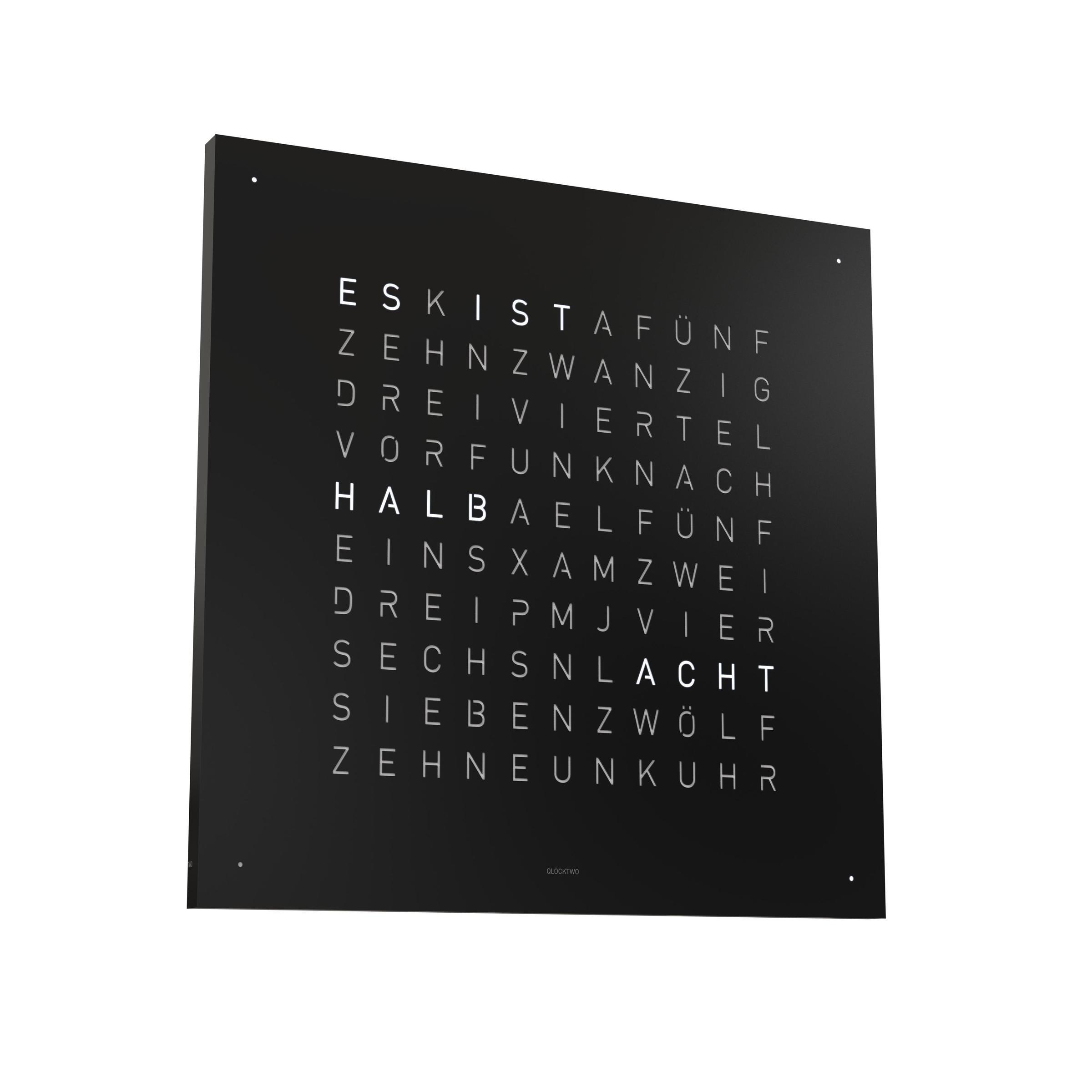 Qlocktwo Wanduhr Earth 45, Limited Monochrome Edition – Bild 2